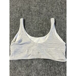 Lululemon Women's‎ Sports Bra Energy Long Line Gray White Striped